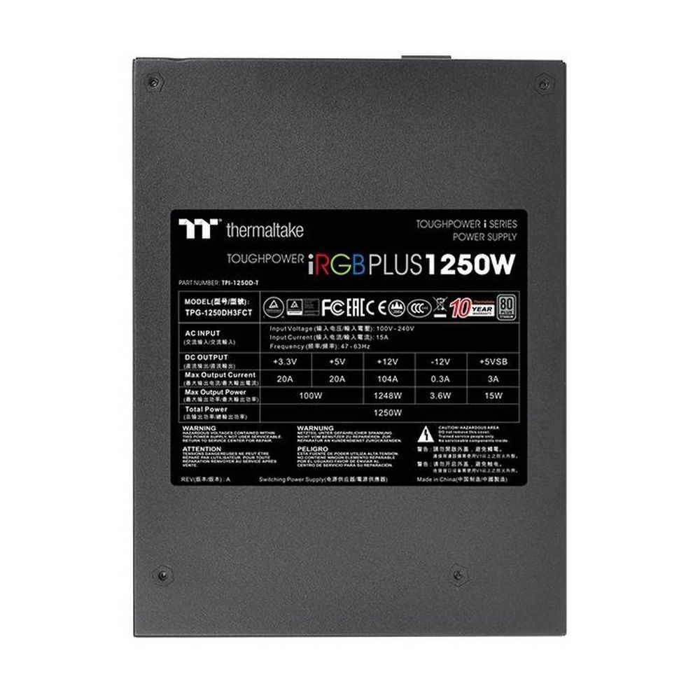 Блок питания Thermaltake Toughpower iRGB PLUS ATX 1250 Вт— фото №2