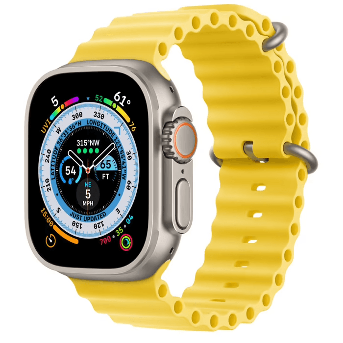 Apple Watch Ultra GPS + Cellular 49mm (браслет Ocean Band желтый, IP6X)— фото №0