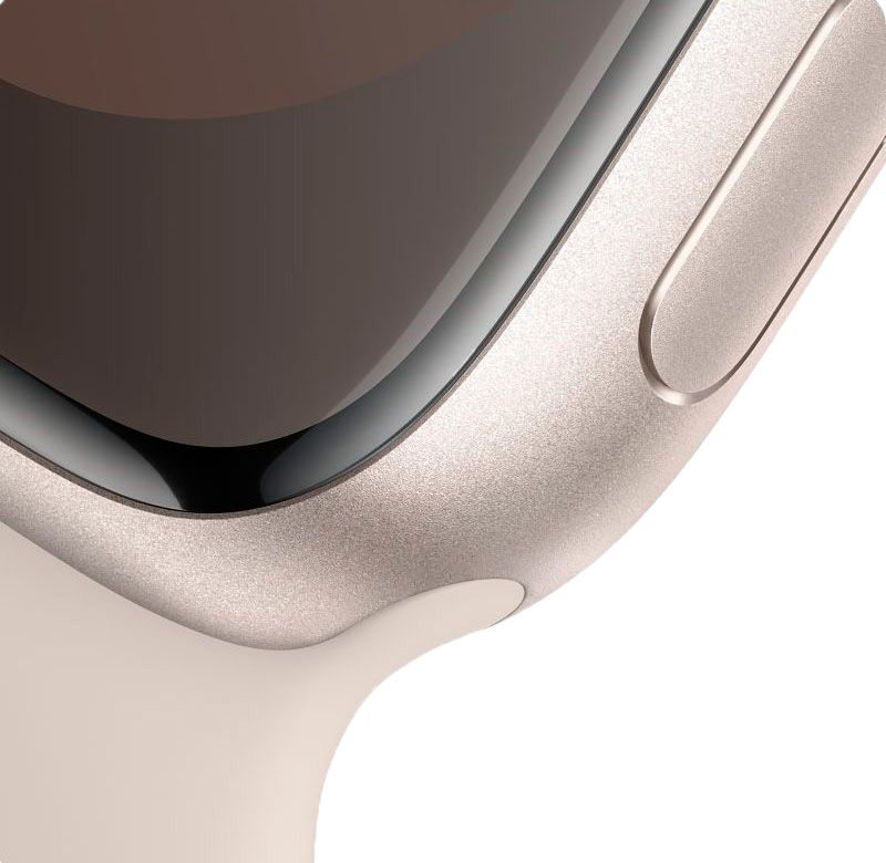 Apple Watch Series 9  (корпус - сияющая звезда, 45mm ремешок Sport Band сияющая звезда, размер S/M)— фото №2