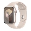 Apple Watch Series 9  (корпус - сияющая звезда, 45mm ремешок Sport Band сияющая звезда, размер S/M)— фото №0