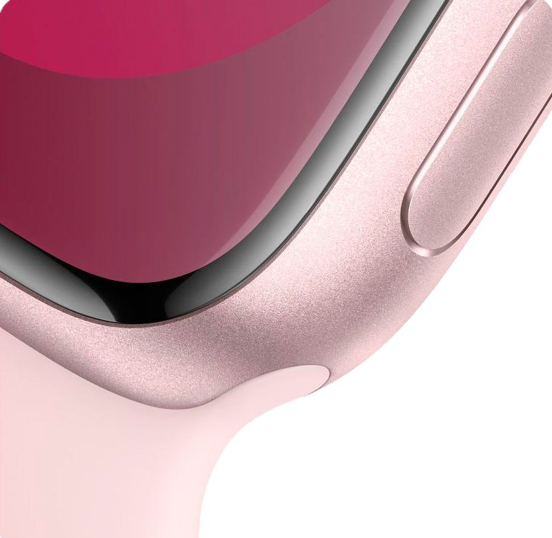 Apple Watch Series 9 + Cellular  (корпус - розовый, 41mm ремешок Sport Band розовый, размер M/L)— фото №2