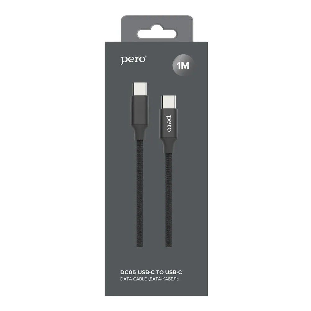 Кабель PERO Lightning / USB-C, 1м, черный— фото №3